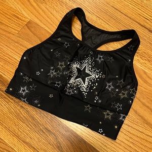 Sparkly Racerback Sports Bra - Small